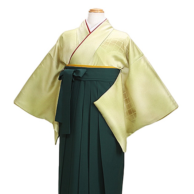 【正絹】卒業式 袴 レンタル シャンパンゴールド色 身長〜153cm,7号〜13号 NT-houmon58|卒業式 女性袴レンタル