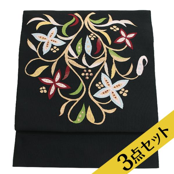 〔名古屋帯 レンタル〕帯揚げ＋帯〆３点セット 帯 名古屋帯レンタル 小紋 色無地 お出かけ ro-a82|草履バッグ・帯-レンタル