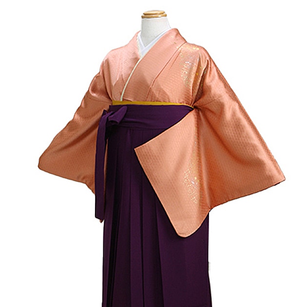 【正絹】卒業式 袴 レンタル 赤茶色 身長〜160cm,7号〜13号 NT-houmon35|卒業式 女性袴レンタル