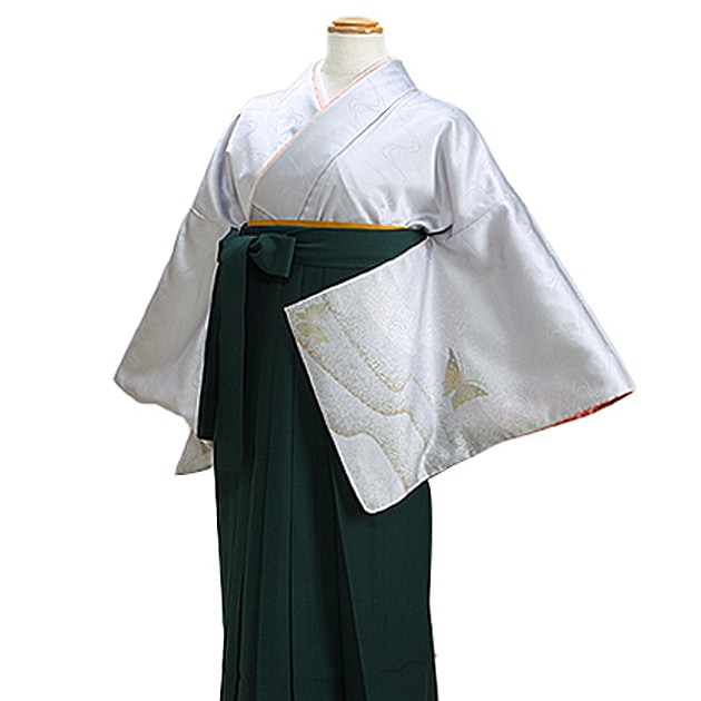 卒業式 袴 レンタル グレー色 身長〜160cm,7号〜13号 NT-houmon102|卒業式 女性袴レンタル