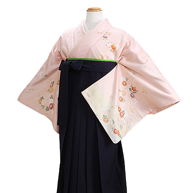 卒業式 袴 レンタル ピンク色/小菊 身長〜160cm,7号〜13号 NT-houmon108|卒業式 女性袴レンタル
