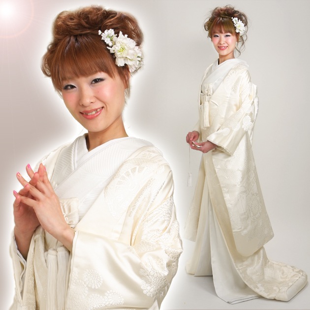 白無垢 レンタル 光琳菊に御所車 NT-158 | 白無垢レンタル | | 花嫁