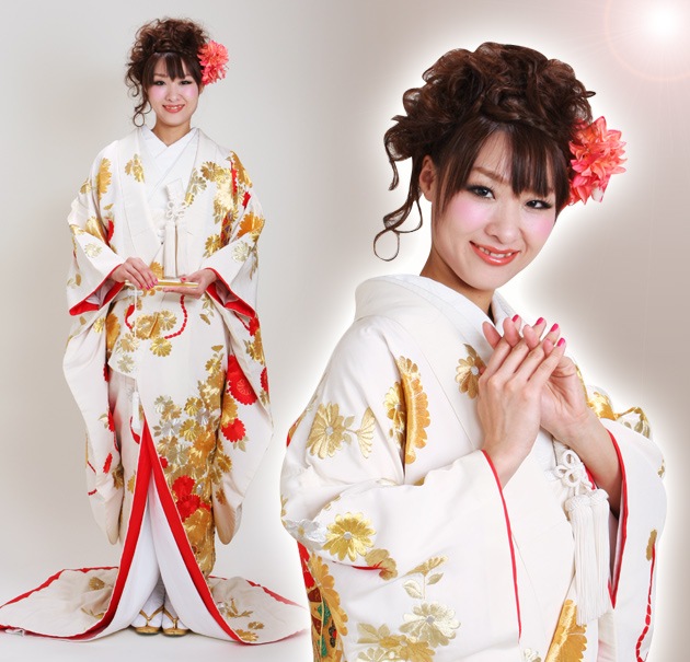 色打掛レンタル 白色/白地花車 NT-75 | 色打掛レンタル | | 花嫁衣裳.com