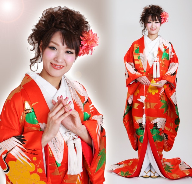 色打掛レンタル 赤色/松竹梅に鶴 NT-170 | 色打掛レンタル | | 花嫁