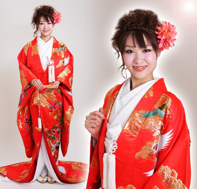 打掛 レンタル 色打掛 赤色 得井生雄 亀甲黒 NT-701 送料無料 色打掛レンタル 赤色/得井生雄亀甲黒 NT-701 | 色打掛レンタル