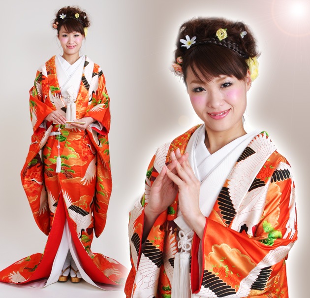 打掛 レンタル 色打掛 朱色 紅葉松に鶴 NT-155 送料無料 色打掛レンタル 朱色/紅葉松に鶴 NT-155 | 色打掛レンタル | | 花嫁