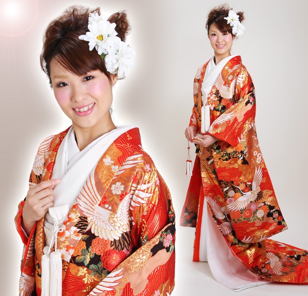 色打掛レンタル 赤色/道長に翔鶴 NT-727 | 色打掛レンタル | | 花嫁