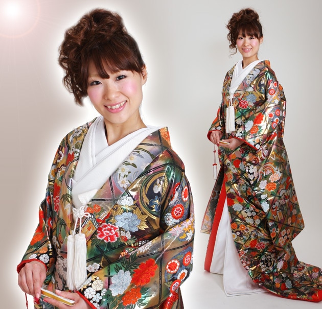 色打掛レンタル 黒色/天井花丸文 NT-808 | 色打掛レンタル | | 花嫁