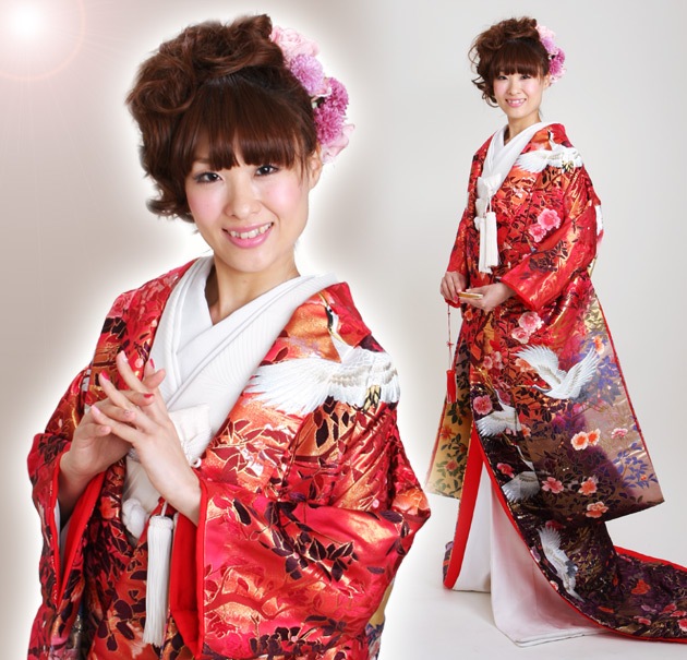 1179 花嫁打掛 婚礼 赤打掛 鶴 花嫁衣装 着物