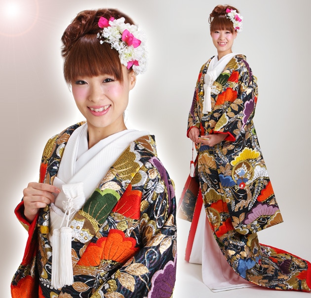 打掛 レンタル 色打掛 紫色 松藤に蝶の丸 NT-819 送料無料 色打掛レンタル 紫色/松藤に蝶の丸 NT-819 | 色打掛レンタル | | 花嫁