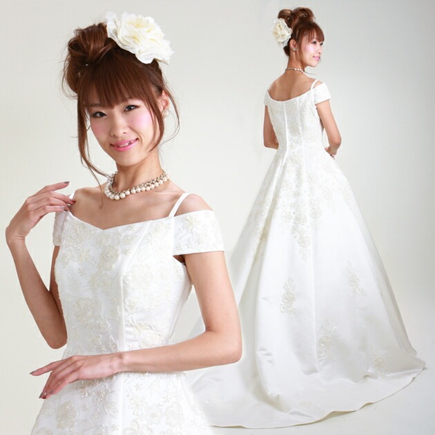 ウェディングドレス レンタル 11号 Aライン 6214 FK31