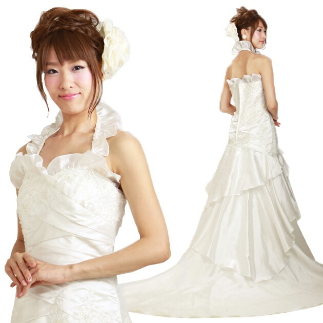 二次会ドレスレンタル 11号-13号 ホワイト マーメイドライン 結婚式 2次会 お呼ばれ 1083 LLD00321 送料無料 二次会ドレス レンタル【11号-13号,ホワイト,マーメイドライン