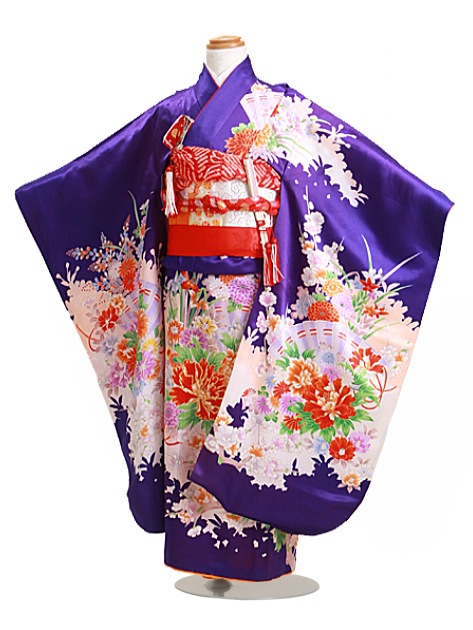 七五三 レンタル 女の子/5〜7歳 七五三着物 7歳 七五三着物7歳 青色/扇ぼたん 卒園式 結婚式 NT-ア|七五三レンタル-女の子