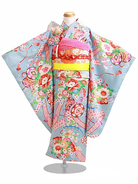 七五三 レンタル 女の子/5〜7歳 七五三着物 7歳 七五三着物7歳 水色/つづみ 卒園式 結婚式 NT-ラ|七五三レンタル-女の子