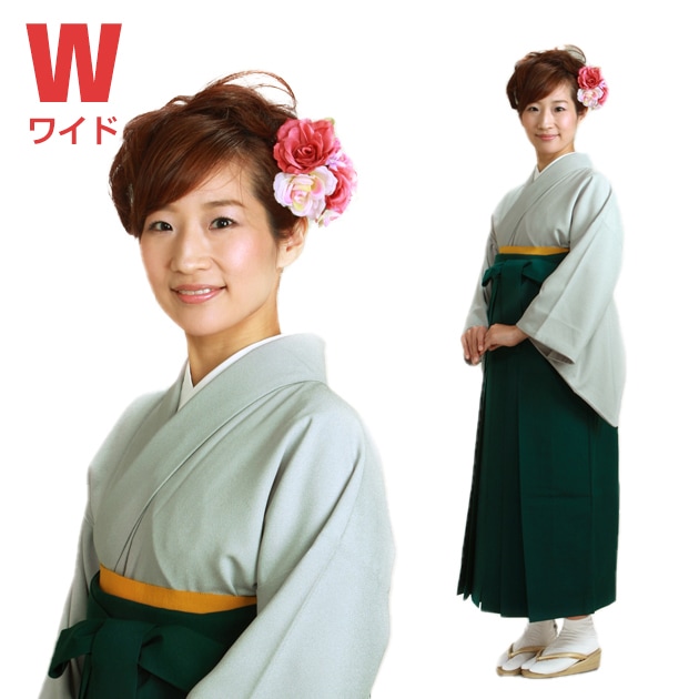 卒業式 袴 レンタル 広幅 大きい ブルーグレー色 身長〜160cm,13号〜15号 NT-muji107|先生方にお勧め（色無地＆はかま）|卒業式 女性袴レンタル