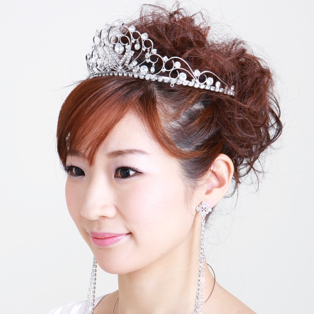 【ティアラ ウェディング-レンタル】 シルバー ts-330 ティアラ レンタル シルバー ts-330 | ティアラ＆クラウン-レンタル