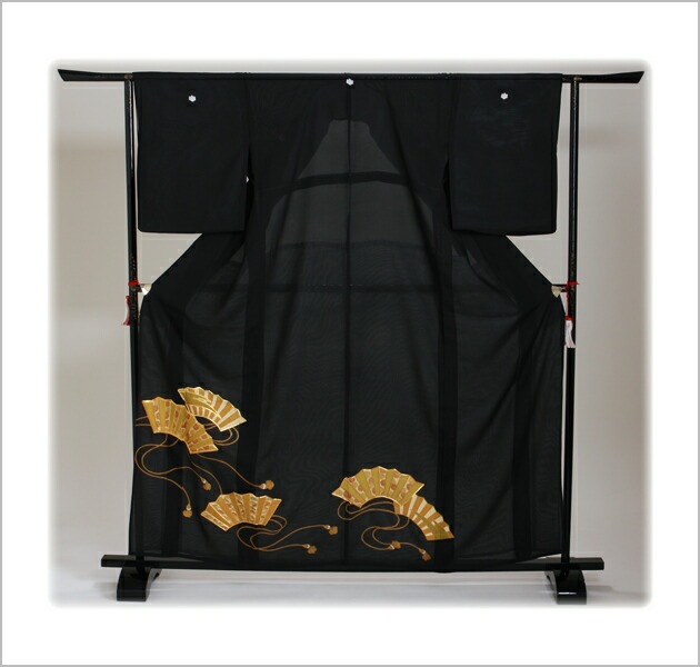 留袖 レンタル・【絽】（7月/8月向け着物）黒留袖 フルセット
