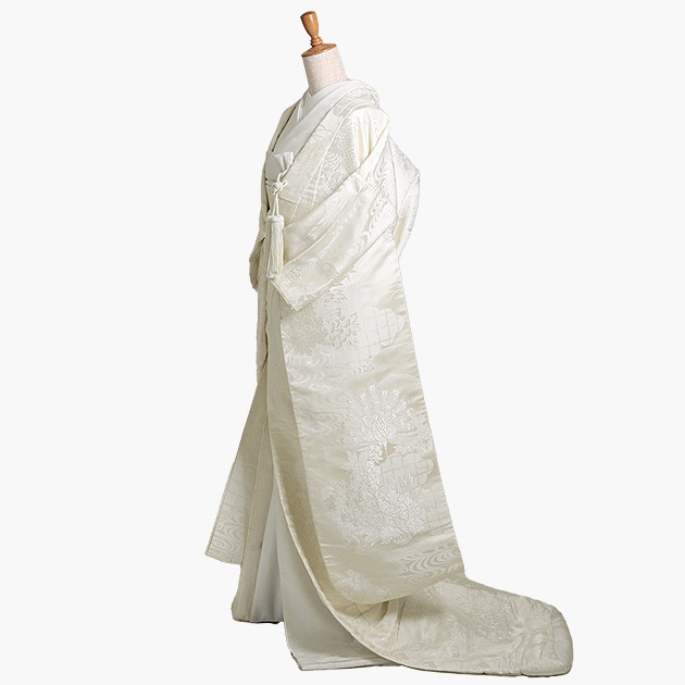 22cmドール 花嫁衣装　桃色×白無垢　正絹 正絹 高級「白無垢フルセットレンタル」150-165cm/掛替セット