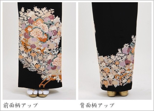 黒留袖 レンタル〔145cm～153cm/7号～11号位〕結婚式 着物