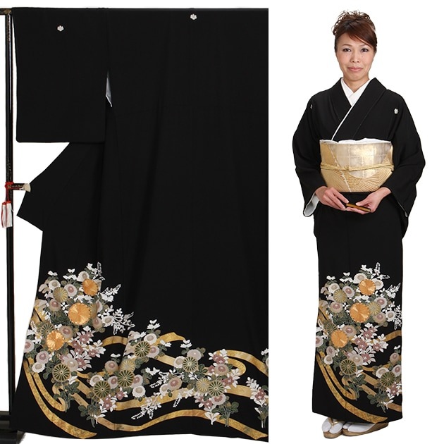 黒留袖 レンタル〔145cm～160cm/7号～11号位〕結婚式 着物