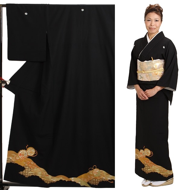黒留袖 レンタル〔140cm～150cm/7号～11号位〕結婚式 着物
