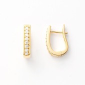 【h&d Jewelry】 フープ ピアス COOL SV925 イエローゴールド CZ 5164200091