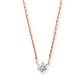 【h&d Jewelry】 ネックレス SWEET SV925 ピンクゴールド CZ 40cm 5175600027