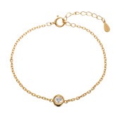 【h&d Jewelry】 ブレスレット SWEET SV925 イエローゴールド CZ 16cm+3cmアジャスター付 5175600092