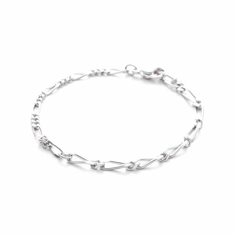 【h&d Jewelry】 ブレスレット COOL SV925 シルバー フィガロチェーン 20cm 5175600103
