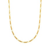【h&d Jewelry】 ネックレス COOL SV925 イエローゴールド フィガロチェーン 45cm+5cmアジャスター付 5175600104