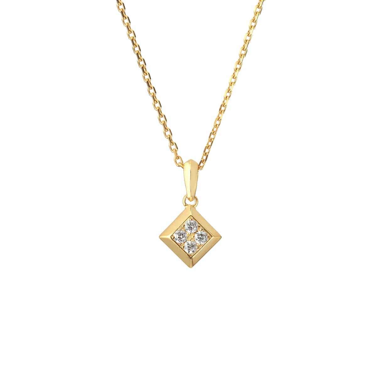 【HD Jewelry】 ネックレス MENs SV925 イエローゴールド CZ 50cm 5175600118