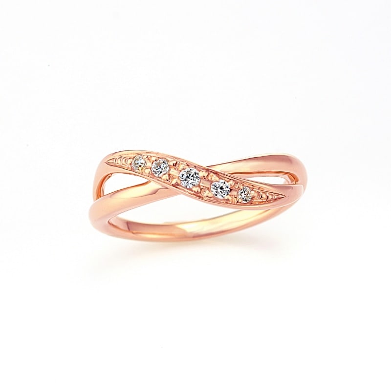 【h&d Jewelry】 リング SWEET SV925 ピンクゴールド CZ 5175600161