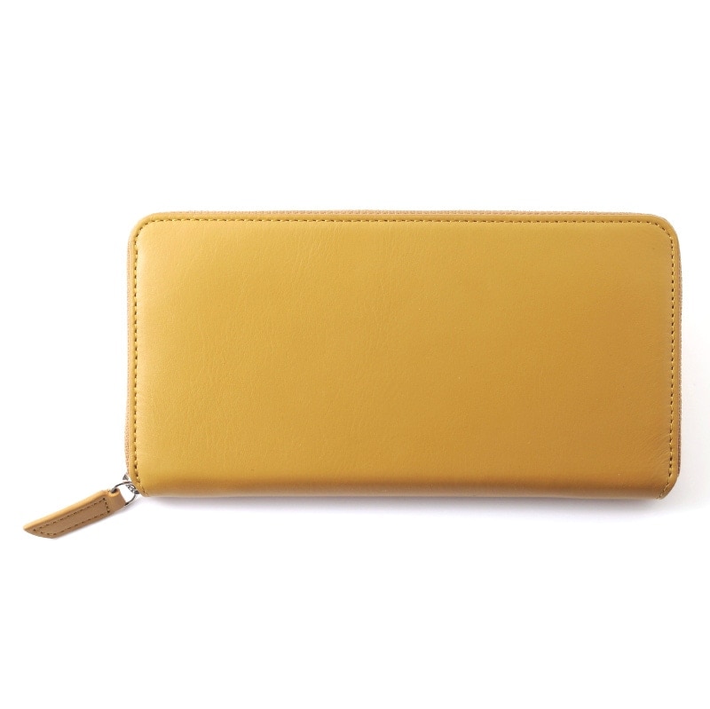 【H&D Leather】 ラウンドジップ 長財布 HDB-11 イエロー 5564200187