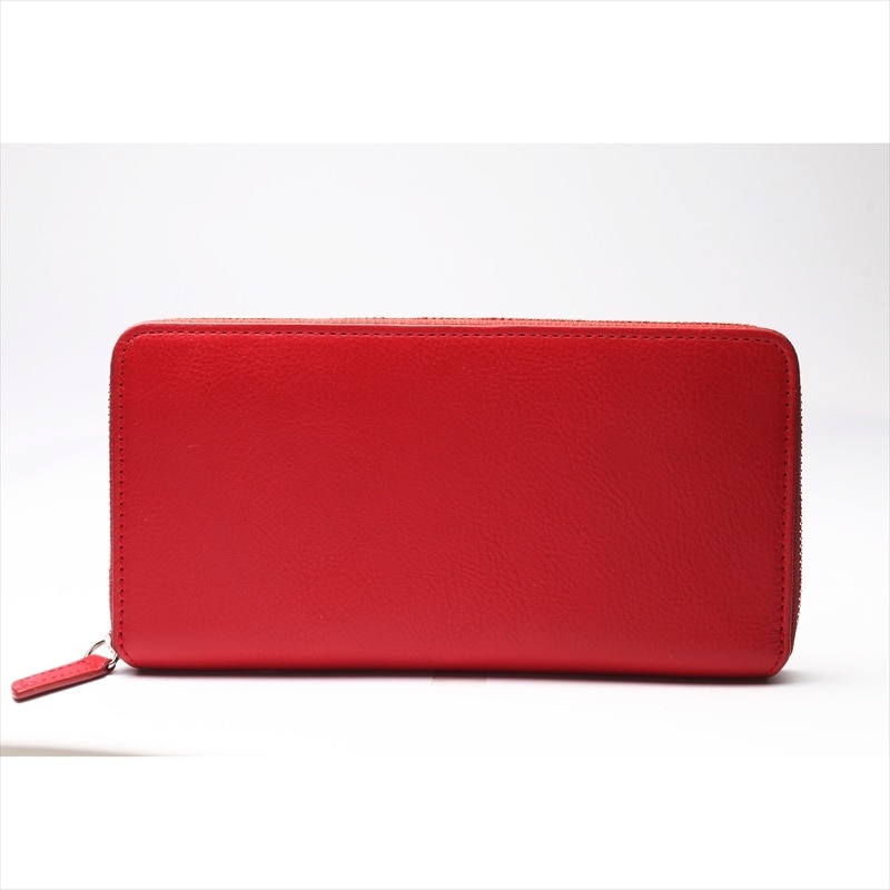 【H&D Leather】 ラウンドジップ 長財布 HDB-11 レッド 5564200216