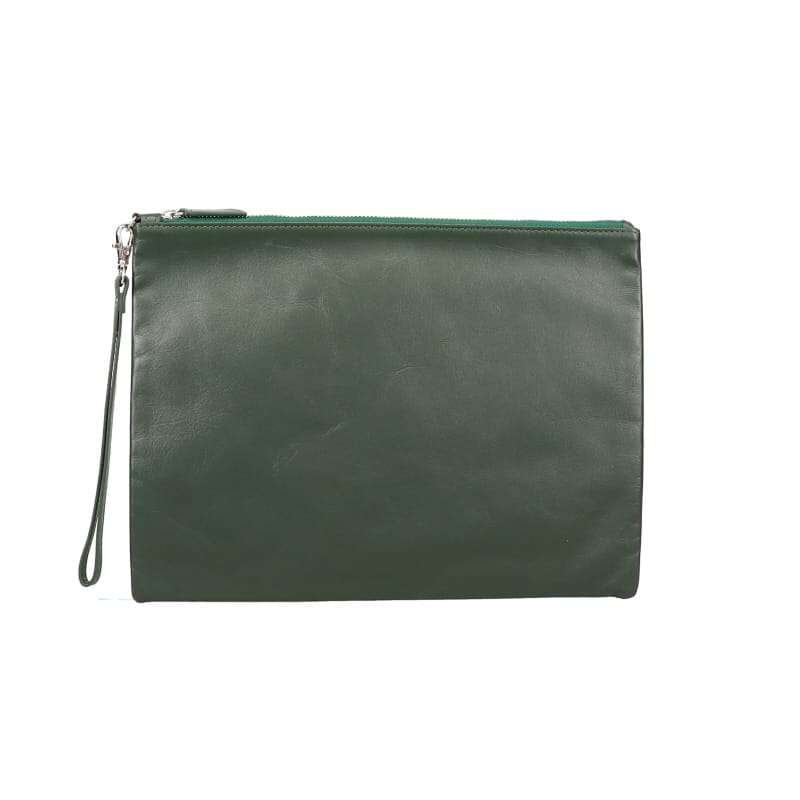 【H&D Leather】 ポーチ Lサイズ HDB-14L グリーン 5564200450