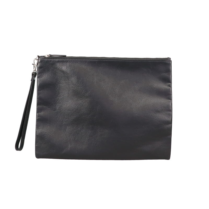 【H&D Leather】 ポーチ Lサイズ HDB-14L ブラック 5564200456