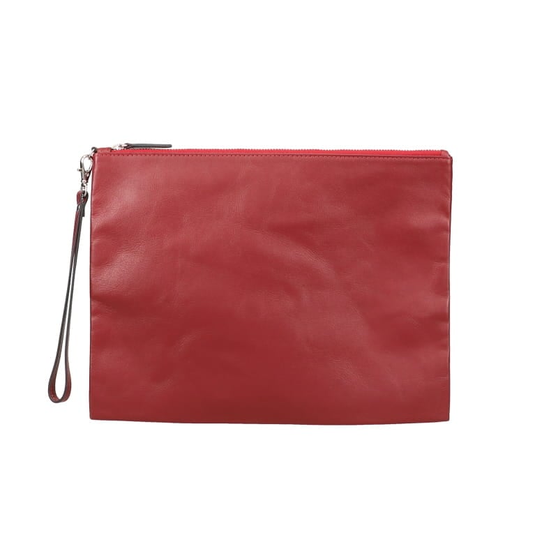 【H&D Leather】 ポーチ Lサイズ HDB-14L ワイン 5564200459