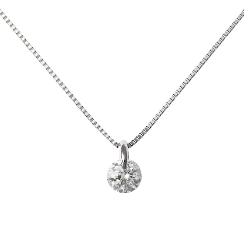 PT プラチナ 0.5ct ダイヤモンド ネックレス Hカラー SI2クラス GOODカット 1125509470