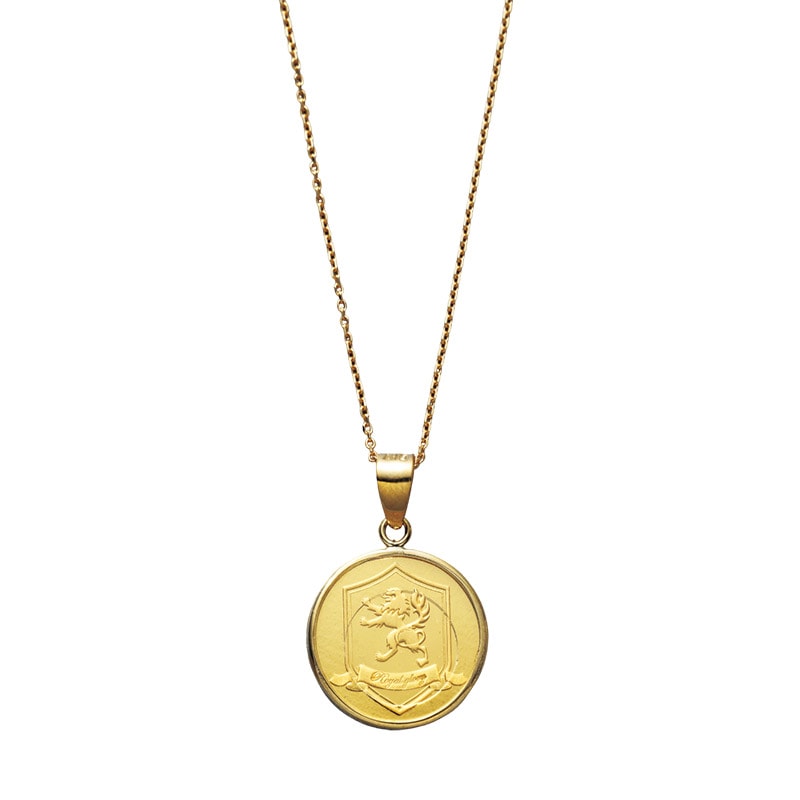 【Gold Jewelry】 K24 YG イエローゴールド クラウン Royal Glory メダル PAMP SUISSE ネックレス 1/25oz 50cm 1125512302