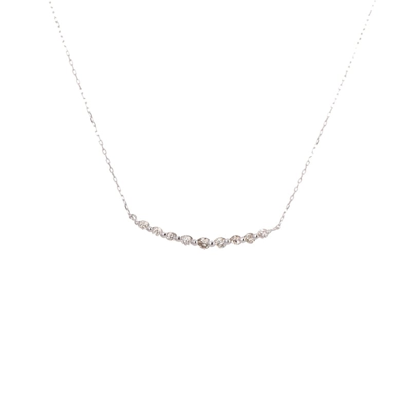 K18 WG ホワイトゴールド 0.2ct ダイヤモンド ネックレス 1125514779