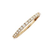 K18 PG ピンクゴールド 0.15ct ダイヤモンド エタニティ リング 1125526805