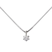 PT プラチナ 0.1ct ダイヤモンド ネックレス Dカラー SI2クラス EXカット 45cm 1126700240