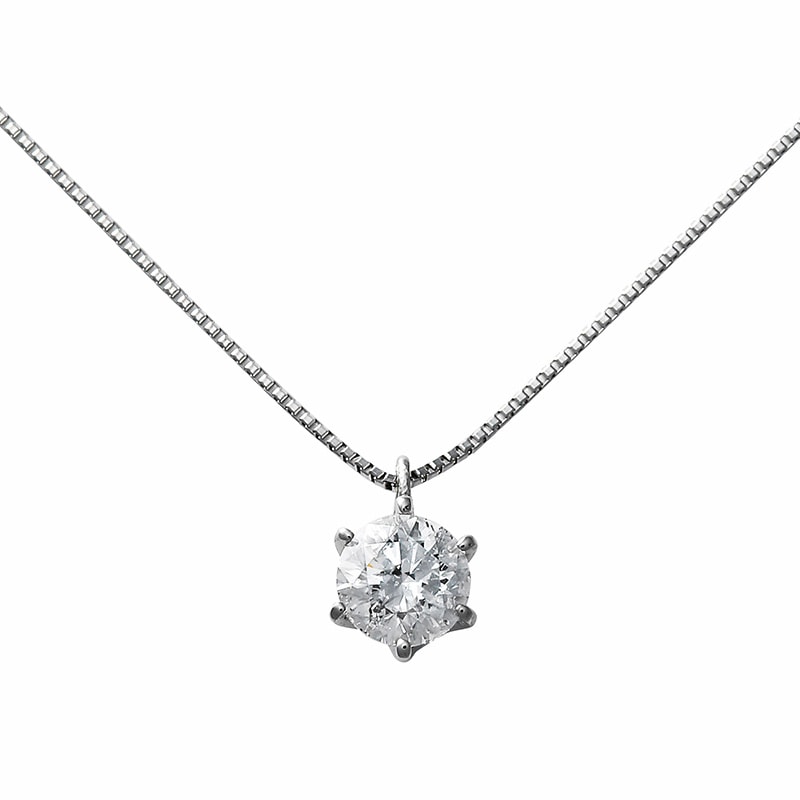 PT プラチナ 0.4ct ダイヤモンド ネックレス Dカラー SI2クラス EXカット 45cm 1126700243