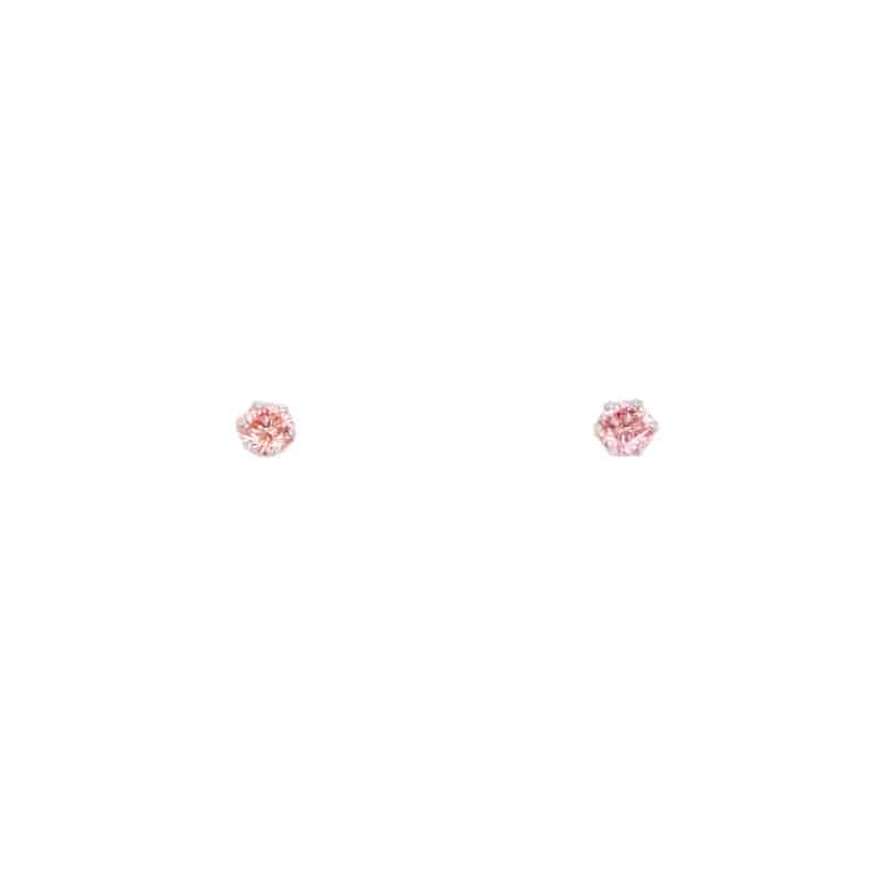 【Lab Grown Diamond】 PT プラチナ 0.1ct ピンク ラボグロウンダイヤモンド LGD ピアス 1136503756
