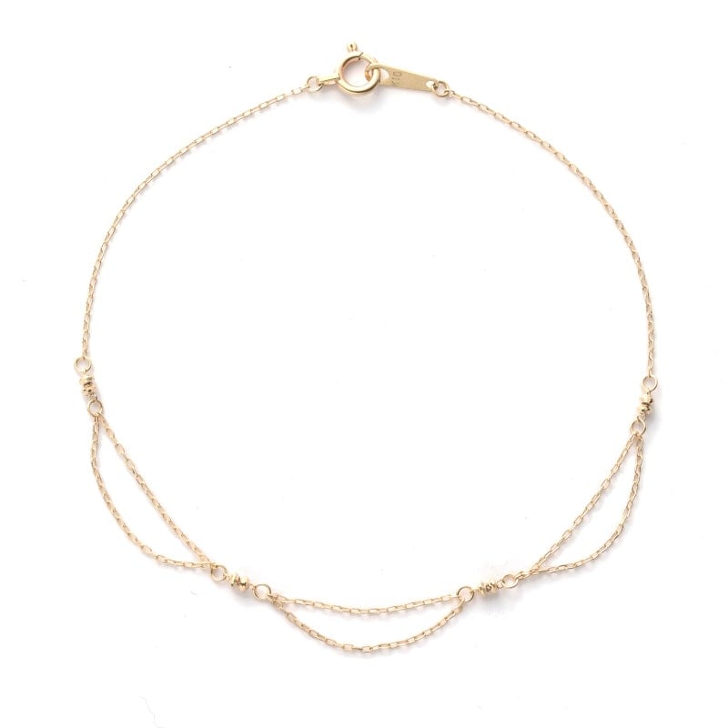 【LIEN】 K10 YG イエローゴールド ブレスレット チェーン 1136504183