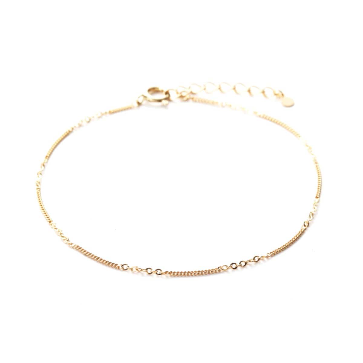 【LIEN】 K10 YG イエローゴールド ブレスレット キヘイドロップ チェーン 1136504242