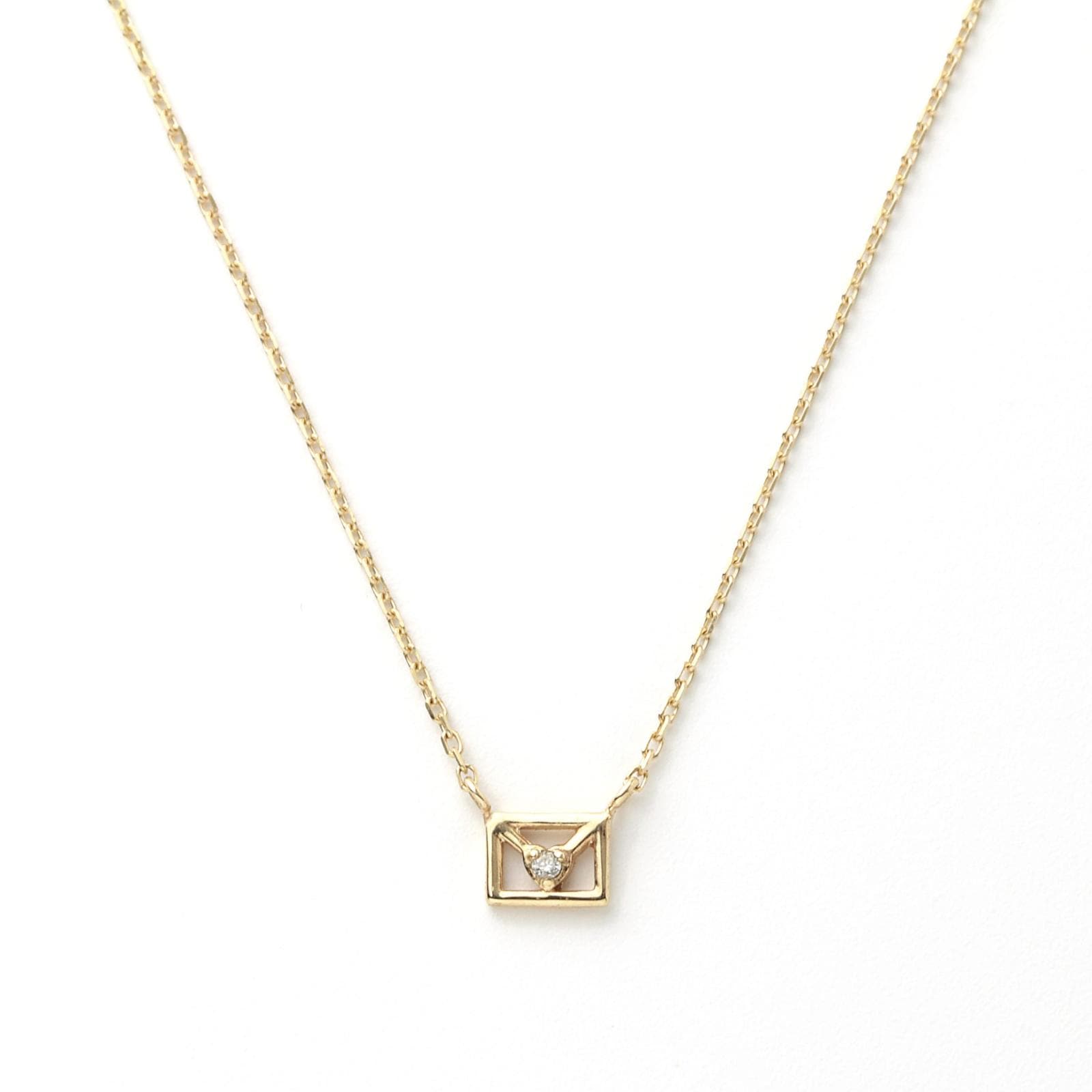 【Royal Gold】 K10 YG イエローゴールド 0.003ct ダイヤモンド ネックレス 1151000245