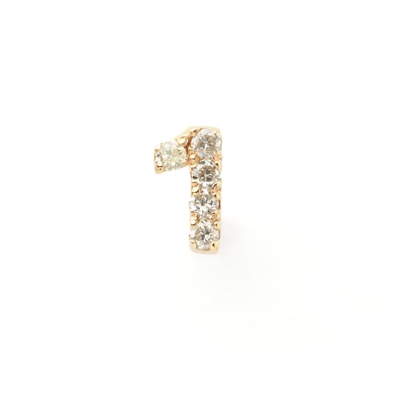 【Royal Gold】 K10 YG イエローゴールド 0.02ct ダイヤモンド ハーフ ピアス 1151000267