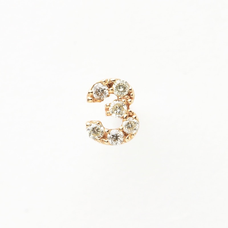 【Royal Gold】 K10 YG イエローゴールド 0.02ct ダイヤモンド ハーフ ピアス 1151000269