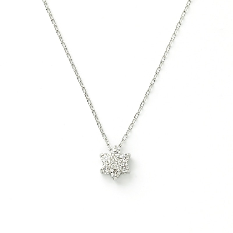 【HEART & CUPID DIAMOND】 PT プラチナ 0.1ct ダイヤモンド ネックレス 1164200012